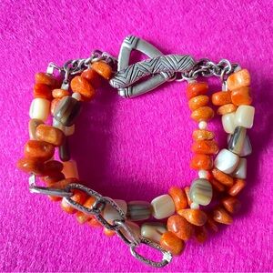 SILPADA CORAL Sterling Silver Bracelet